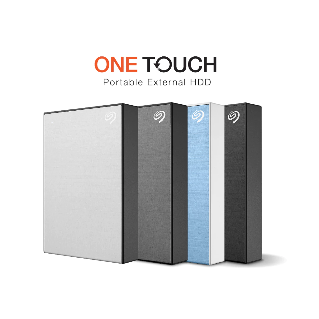 Seagate One Touch with Password 5TB ฮาร์ดดิสก์พกพา 2.5 นิ้ว USB 3.0 พร้อมระบบล็อกข้อมูล (STKZ500040X)