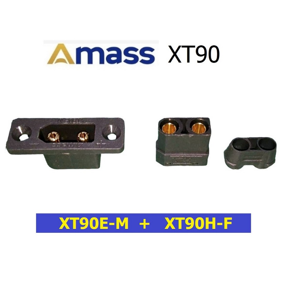 Carica rapida Amass XT90 connettore nero spina maschio o femmina per ESC batteria e cavo caricabatterie XT90H XT90H-M XT90H-F Ni-placcato  13