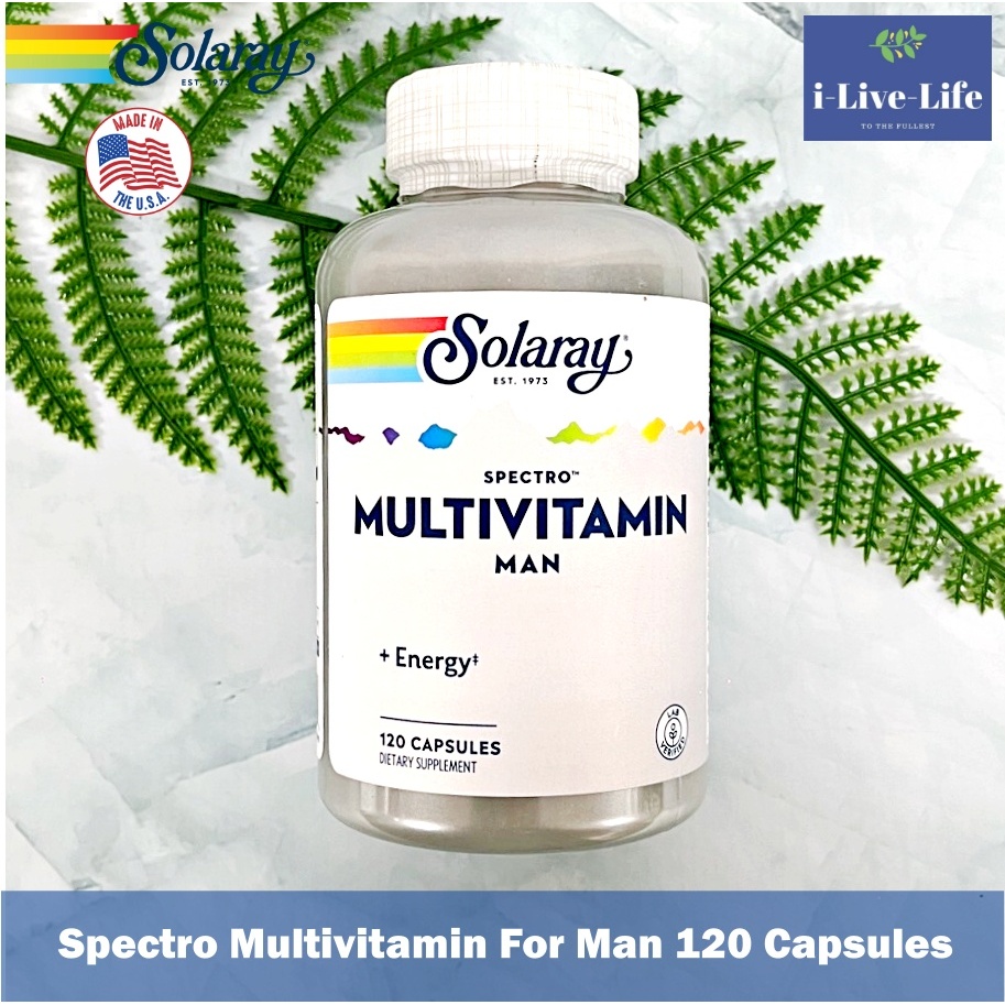 วิตามินรวม Spectro Multivitamin For Man 120 Capsules - Solaray | Shopee ...