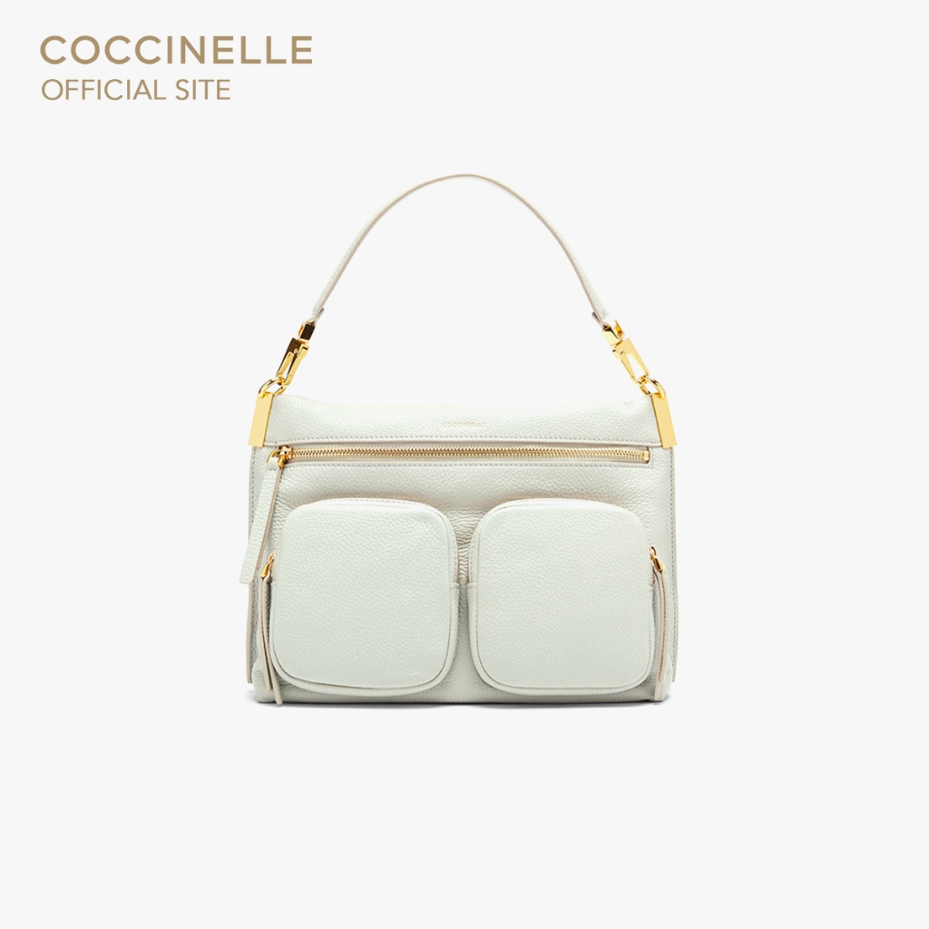 COCCINELLE กระเป๋าถือผู้หญิง รุ่น HYLE 180101 สี CELADON GREEN | Shopee ...