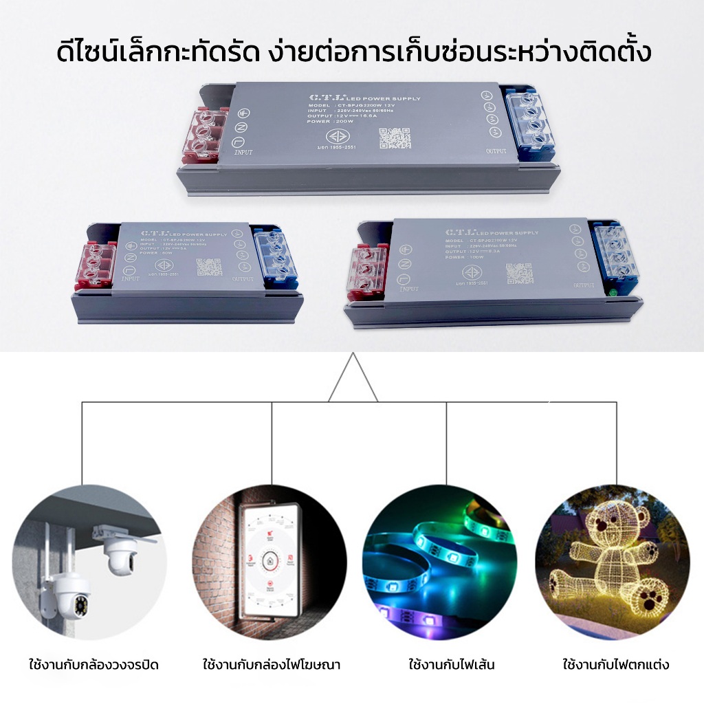 กล่องแปลงไฟ Switching LED Power Supply 12V 24V MINI | Shopee Thailand