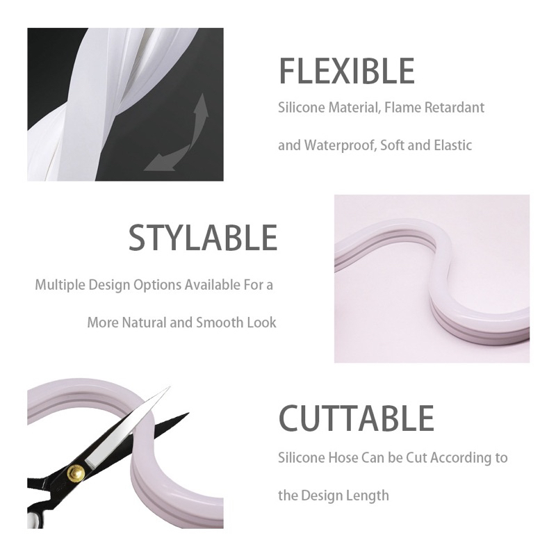 รางซิลิโคน Silicone Ribbon Strip แบบฝัง 10mm 15mm 20mm สำหรับ LED Strip ...