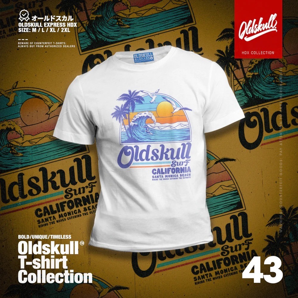 เสื้อยืดโอลด์สคัลล์ Oldskull Express Hdx No43 California Surf 