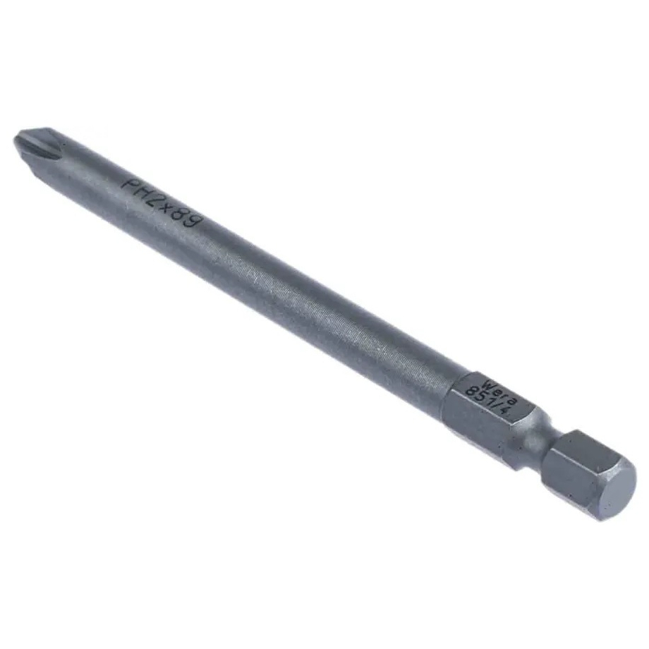 Wera CJ Bits For Phillips Screws - Half-Moon Drive PH 0x44mm Bits, Hard Design Optimized For Japanese Screws