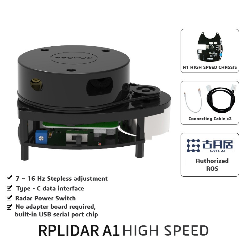 RPLIDAR 360 Degree Laser Range Scanner โมดูลเซนเซอร์ วัดระยะ รอบทิศทาง ...