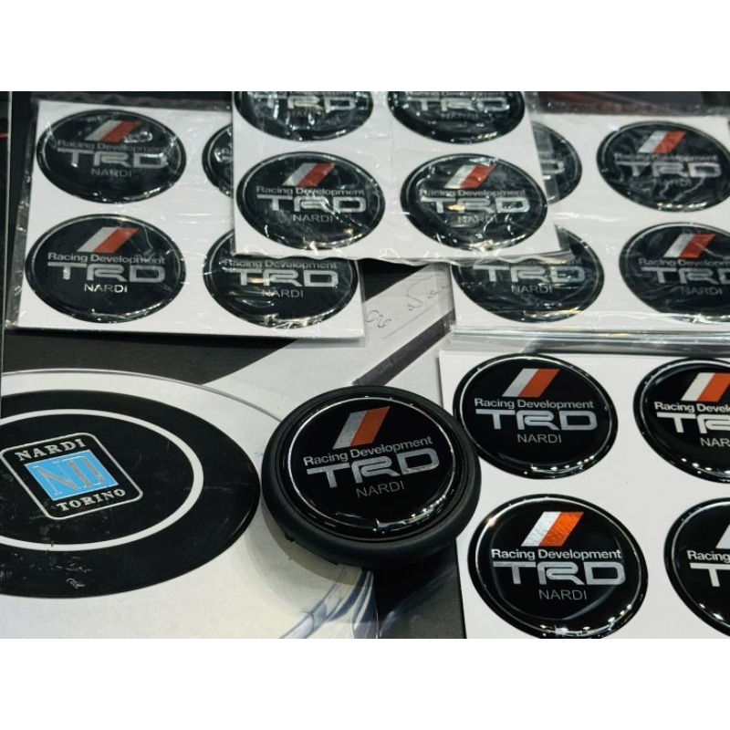 เฉพาะสติกเกอร์ สติ๊กเกอร์ โลโก้แตร TRD NARDI งาน Custom แตร
