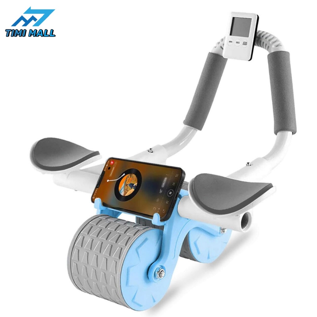 【TIMI MALL】Ab Roller Wheel with Timer & Knee Mat, 2024 New Elbow ...