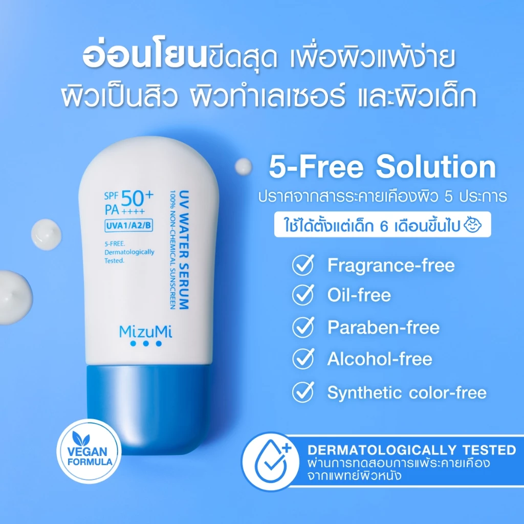 [แพ็คคู่] MizuMi UV Water Serum SPF50+ PA++++ 40g No.1 Best Selling Sunscreen เซรั่มกันแดด บางเบา ซึมไว ไม่อุดตัน thumbnail 9