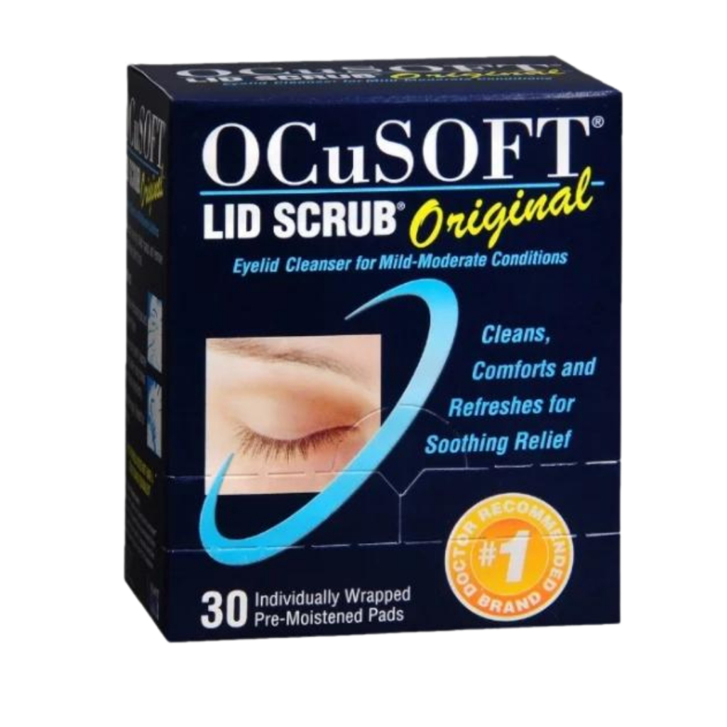 OCuSOFT Lid Scrub Original แผ่นเช็ดเปลือกตา 30 แผ่น แบบต้องใช้น้ำล้าง ...
