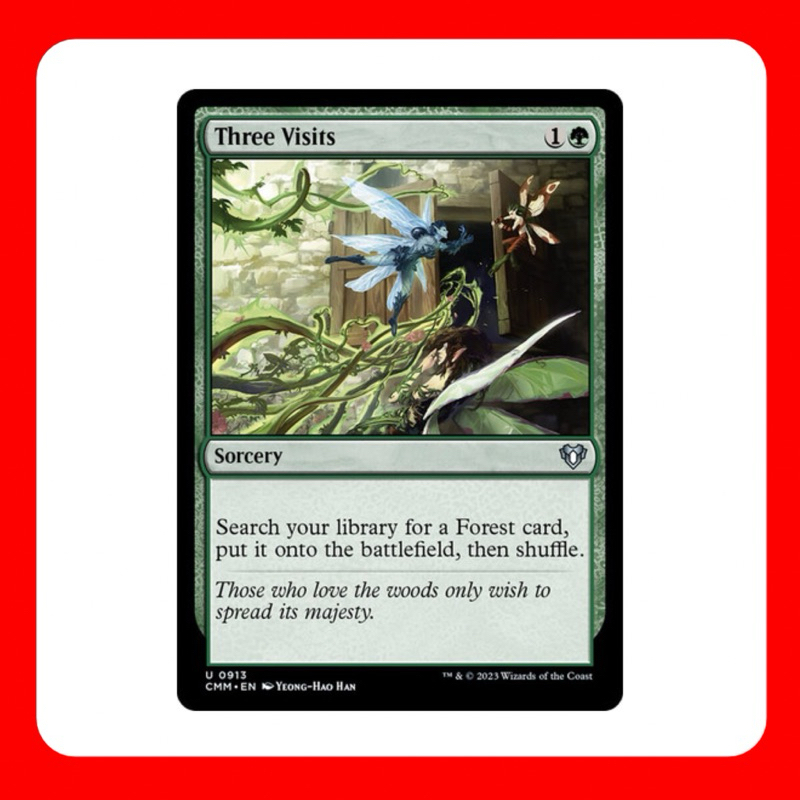 [MTG] Three Visits [CMM] [GREEN] [UNCOM] [NORMAL] [ENG] (การ์ดเมจิค ...