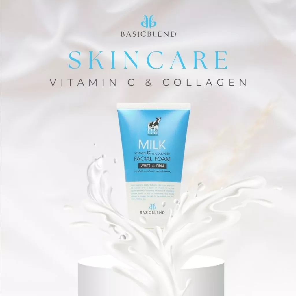 Basic Blend Milk Vitamin C and Collagen Facial Foam