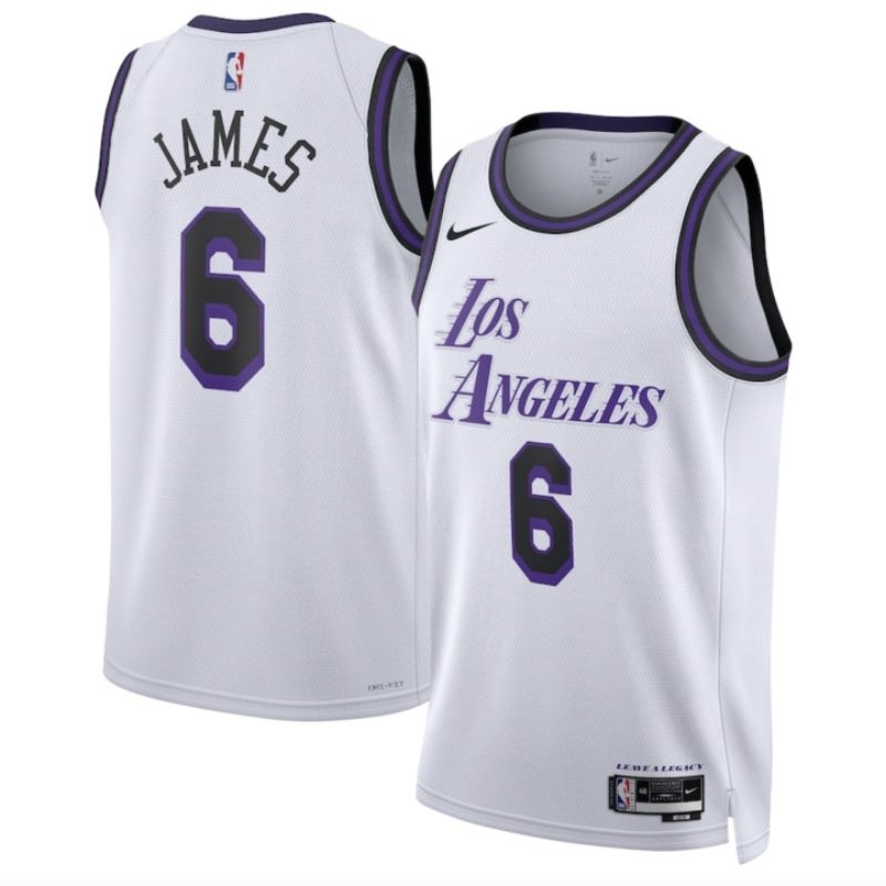 ของแท้ ] เสื้อบาส LeBron James Los Angeles Lakers #6 City Edition 