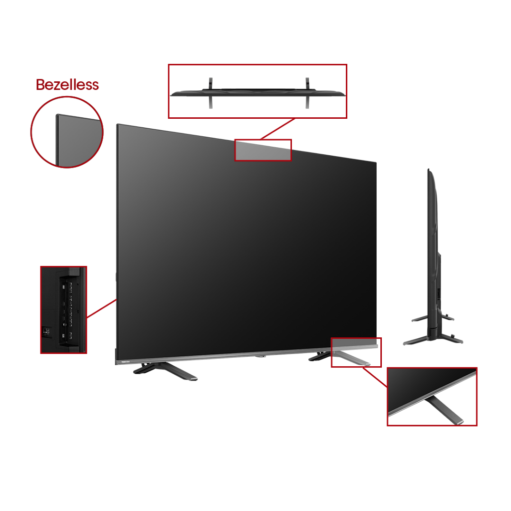TOSHIBA 65E450NP ขนาด 65 นิ้ว TV ทีวี 4K Ultra HD Quantum Dot VIDAA HDR10+ Dolby Atmos Smart TV 2024