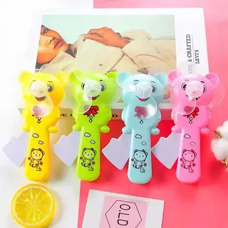 โปรโมชั่น Flash Sale : พัดลมขนาดเล็ก แบบพกพา มือกด สําหรับเด็ก คละลาย  ลายการ์ตูน