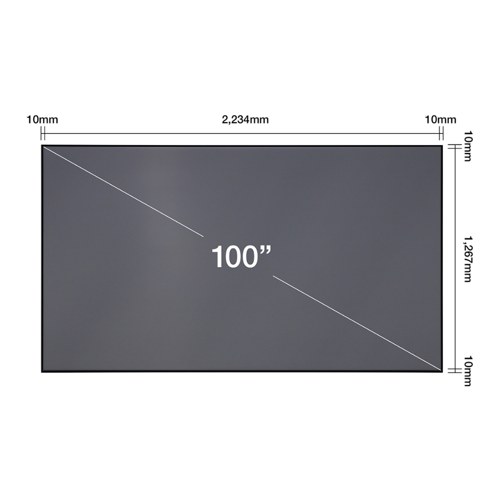 Epson ELPSC35 SilverFlex™ Fixed Frame Projection Screen,UST Compatible ...