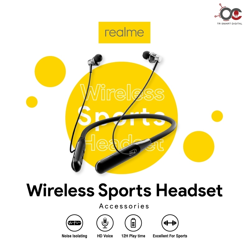 Realme Wireless sport headset ll Sports Bluetooth Earphones 5.3 Shopee Thailand