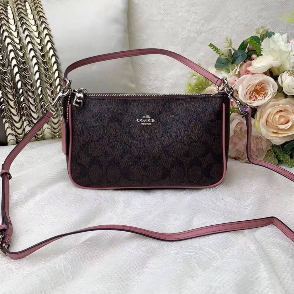 Coach Messico Top Handle Pouch In Signature | Shopee Thailand
