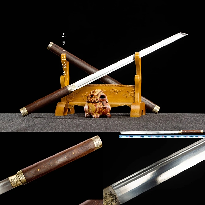 ดาบซามูไร(ไม่มีคม)⚔️เหล็กดามัสกัส ลปะการตีดาบโบราณ ทำด้วยมือ ดาบคาตานะ ...