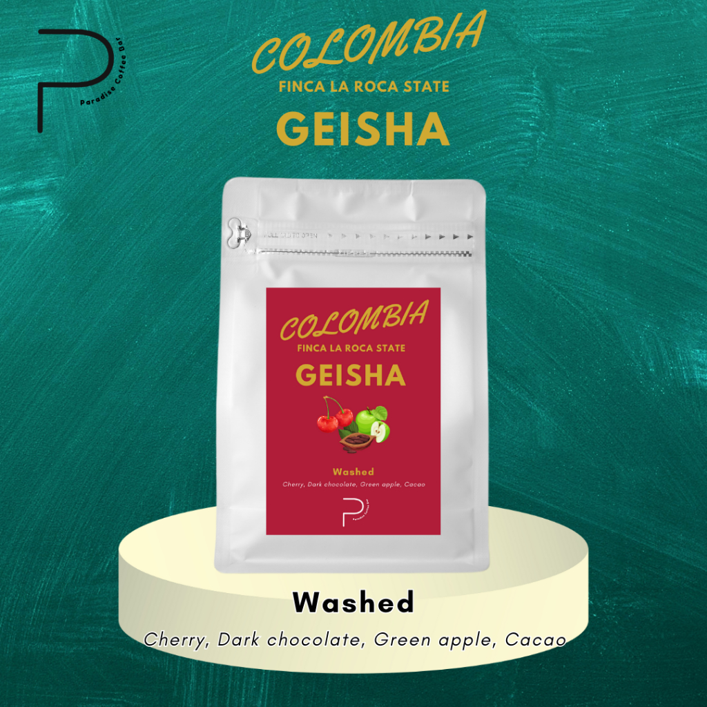 เมล็ดกาแฟคั่ว COLOMBIA Finca La Roca State Geisha/paradise coffee bar ...