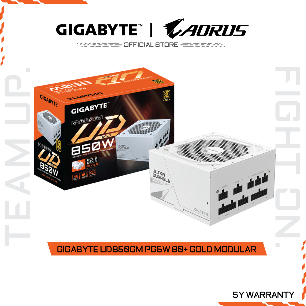 GIGABYTE UD850GM PG5W 80+ GOLD POWER SUPPLY MODULAR (GP-UD850GM PG5W ...