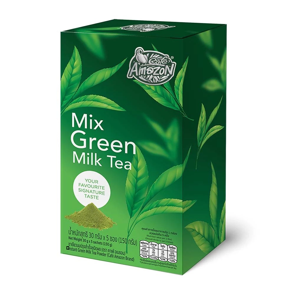 Café Amazon ชาเขียวนม ปรุงสำเร็จชนิดผง