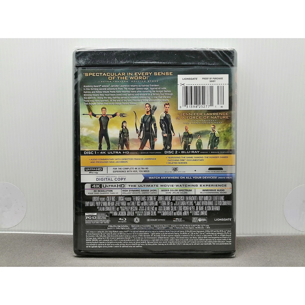 The Hunger Games Catching Fire 2 [4K Ultra HD + Blu-ray + Digital HD ...
