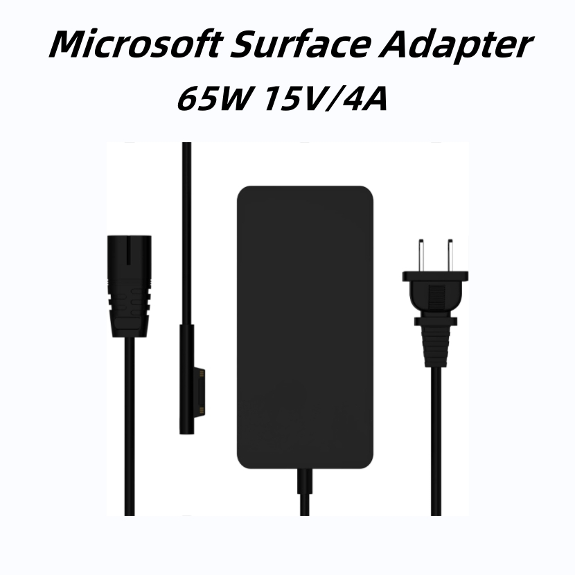 Genuine 65W Microsoft Surface Charger - Fits Pro 9, 8, 7+, 7, 6, 5, 4, 3, X, Laptop