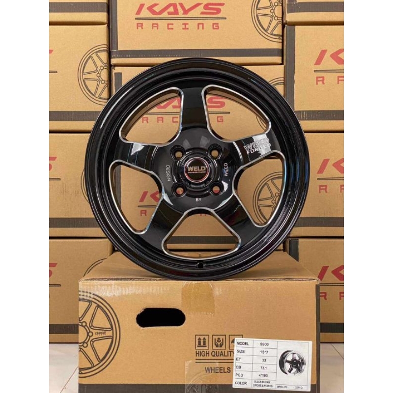 ล้อแม็ก Weld (งานKAYS) 15*7 ET33 4*100 | Shopee Thailand