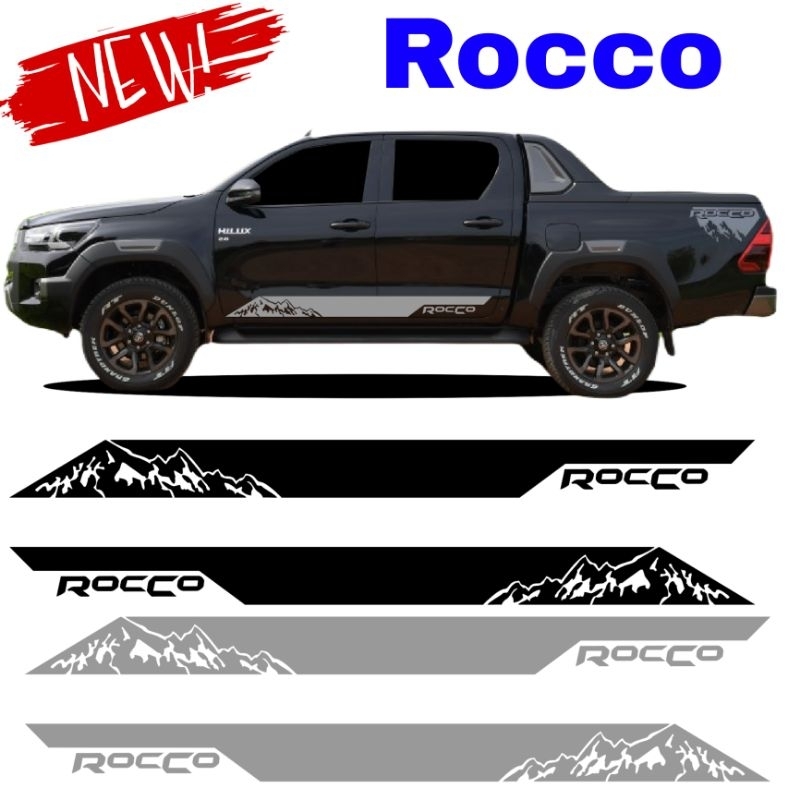 สติกเกอร์ติดจข้างประตู Toyota rocco สติกเกอร์แต่งรถลายภูเขา rocco ...