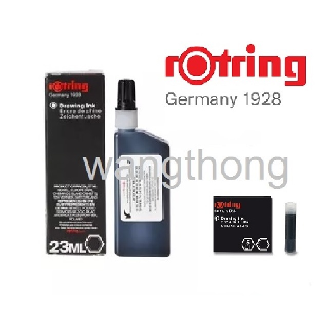 Rotring Drawing Ink สีดำ หมึกรอตตริ้ง กันน้ำ สีดำ หลอดใหญ่ หมึกเติมปาก ...