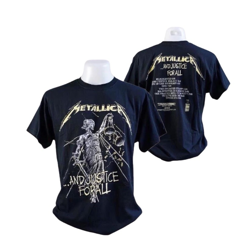 T-Shirt Metallica 'And Justice For All Tracks' Noir - Neuf Avec étiquettes