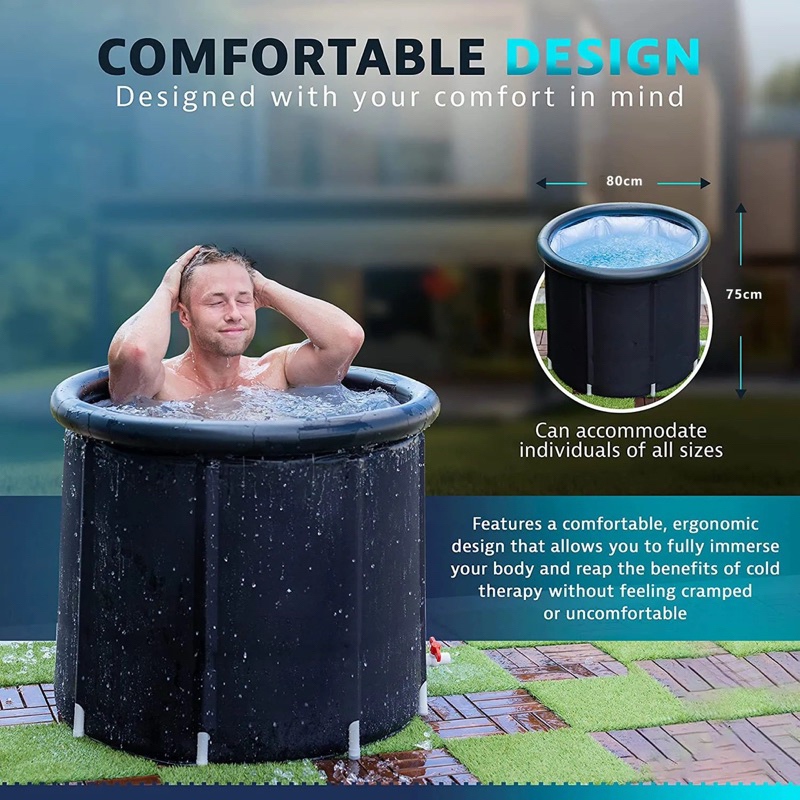 Ice Bath อ่างแช่น้ำเเข็ง อ่างอาบน้ำเย็นแบบพกพาพับได้ | Shopee Thailand