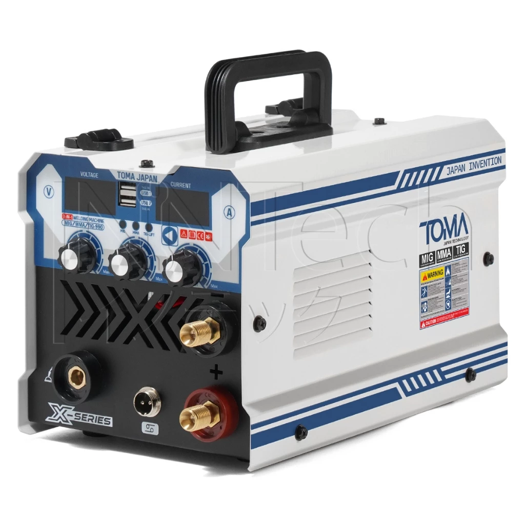 TOMA JAPAN ตู้เชื่อมไฟฟ้า 3 ระบบ X-SERIES รุ่น MIG/MMA/TIG-990 พร้อมระบบ FLUX CORED, MIG, TIG LIFT และ MMA