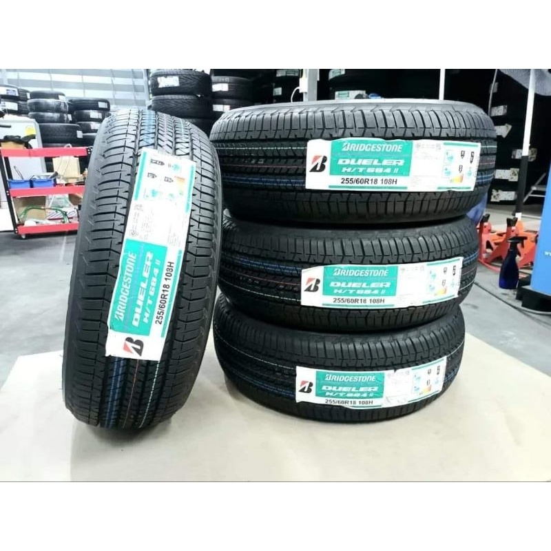 ยางใหม่ค้างปี 255/60R18 Bridgestone Dueler H/T 684 ผลิตปี 2022 ประกัน ...
