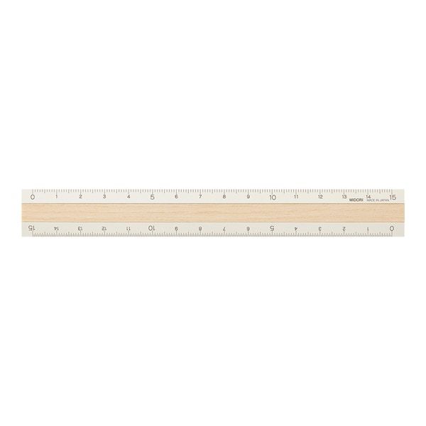 MIDORI Aluminium & Wood Ruler ไม้บรรทัดแบรนด์มิโดริ อลูมิเนียม & ไม้ ...