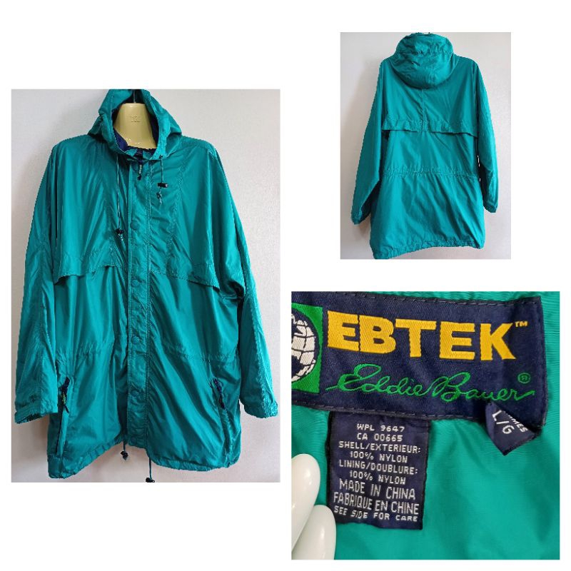 Eddie Bauer Rain Coat Parka Jacket Ebtek Men Size L/G | Shopee Thailand