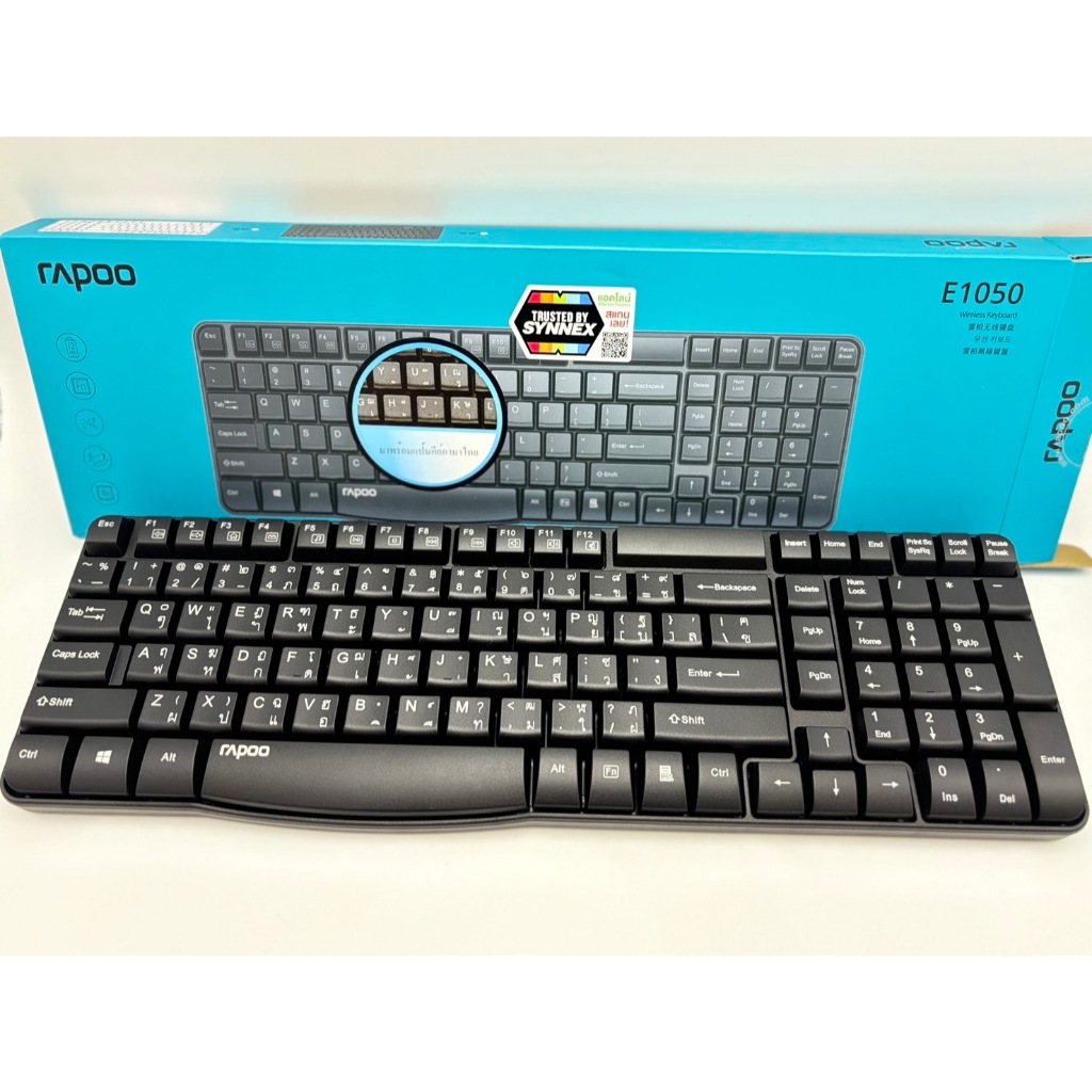 คีย์บอร์ด Rapoo E1050 Keyboard Wireless รับประกัน 2 ปี | Shopee Thailand