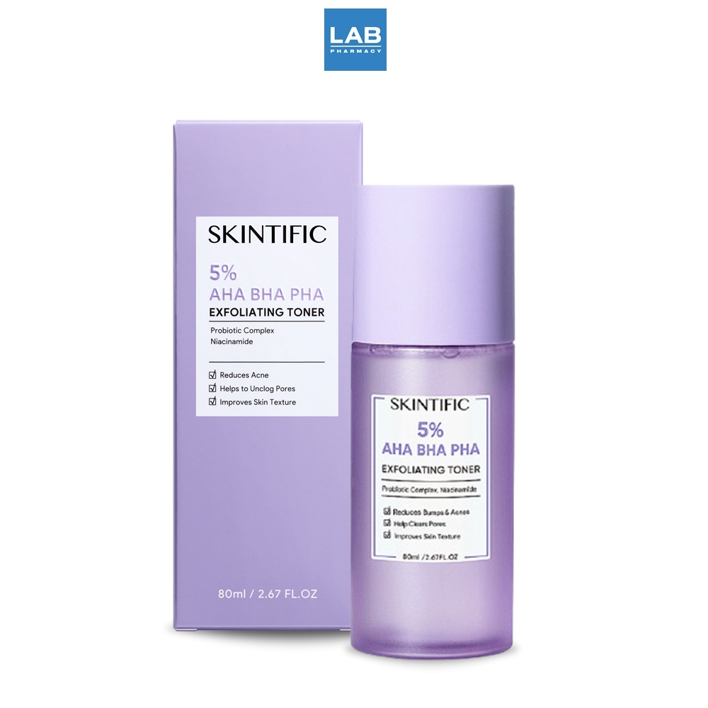 SKINTIFIC 5% AHA BHA PHA Exfoliating Toner 80 ml. - โทนเนอร์ผลัดเซลล์ ...