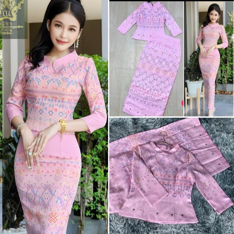 ชุดไทยจิตรลดาสีชมพู เรียบหรูดูแพง ใส่ได้ทุกโอกาส ดาราเซเลบนิยม | ANANYA มุมมองที่ 4
