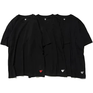 HUMAN MADE 3-PACK T-SHIRT SET - BLACK
