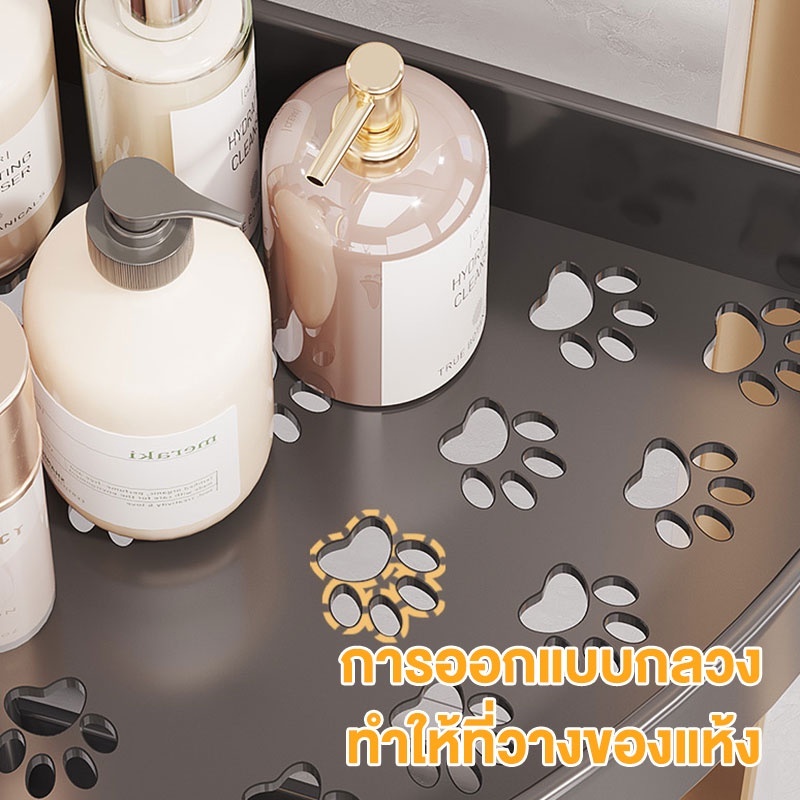 NeatBox ชั้นวางของในห้องน้ํา แข็งแรง ทนทาน ชั้นเข้ามุมห้องน้ำ 3/4/5 ชั้น มีล้อ ประหยัดพื้นที่ - 5