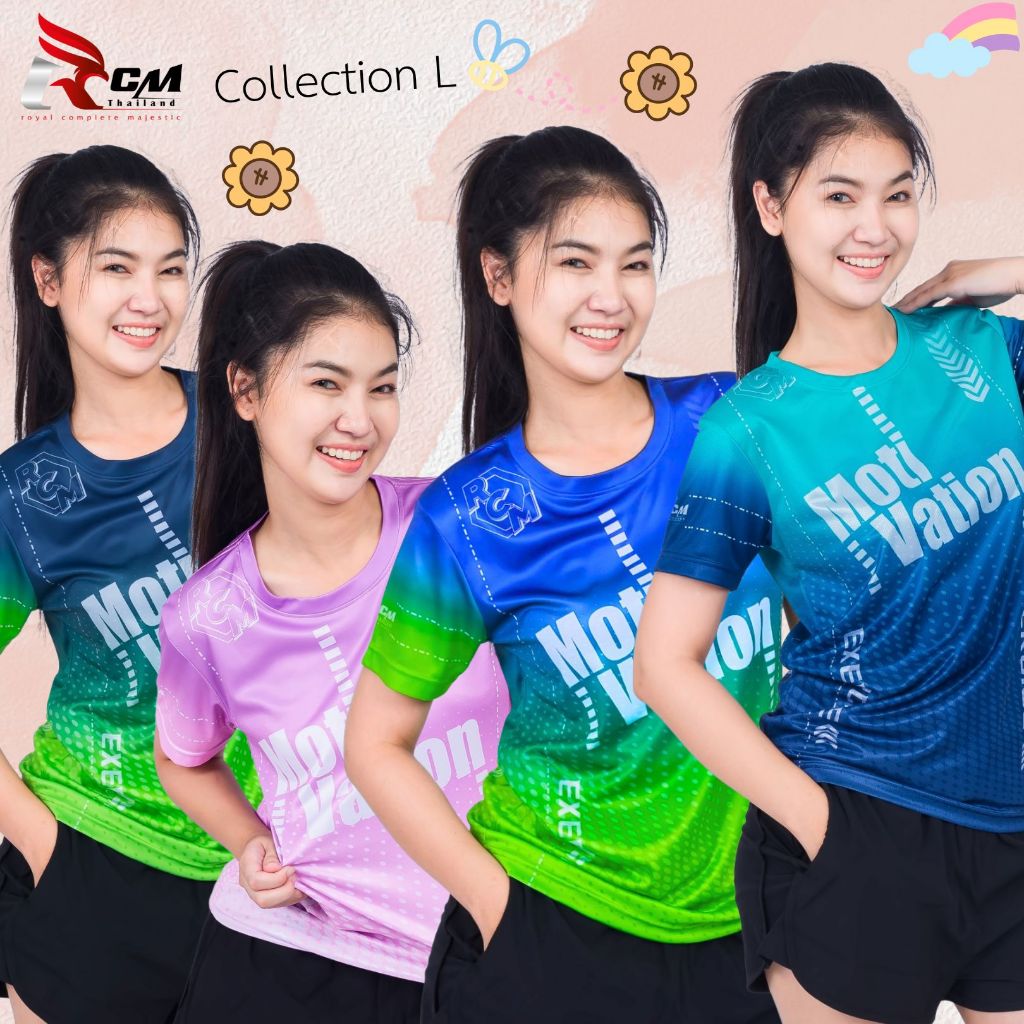 RCM SPORT Motivation Collection L เสื้อกีฬาผู้ชาย ผู้หญิง ใส่วิ่ง ...