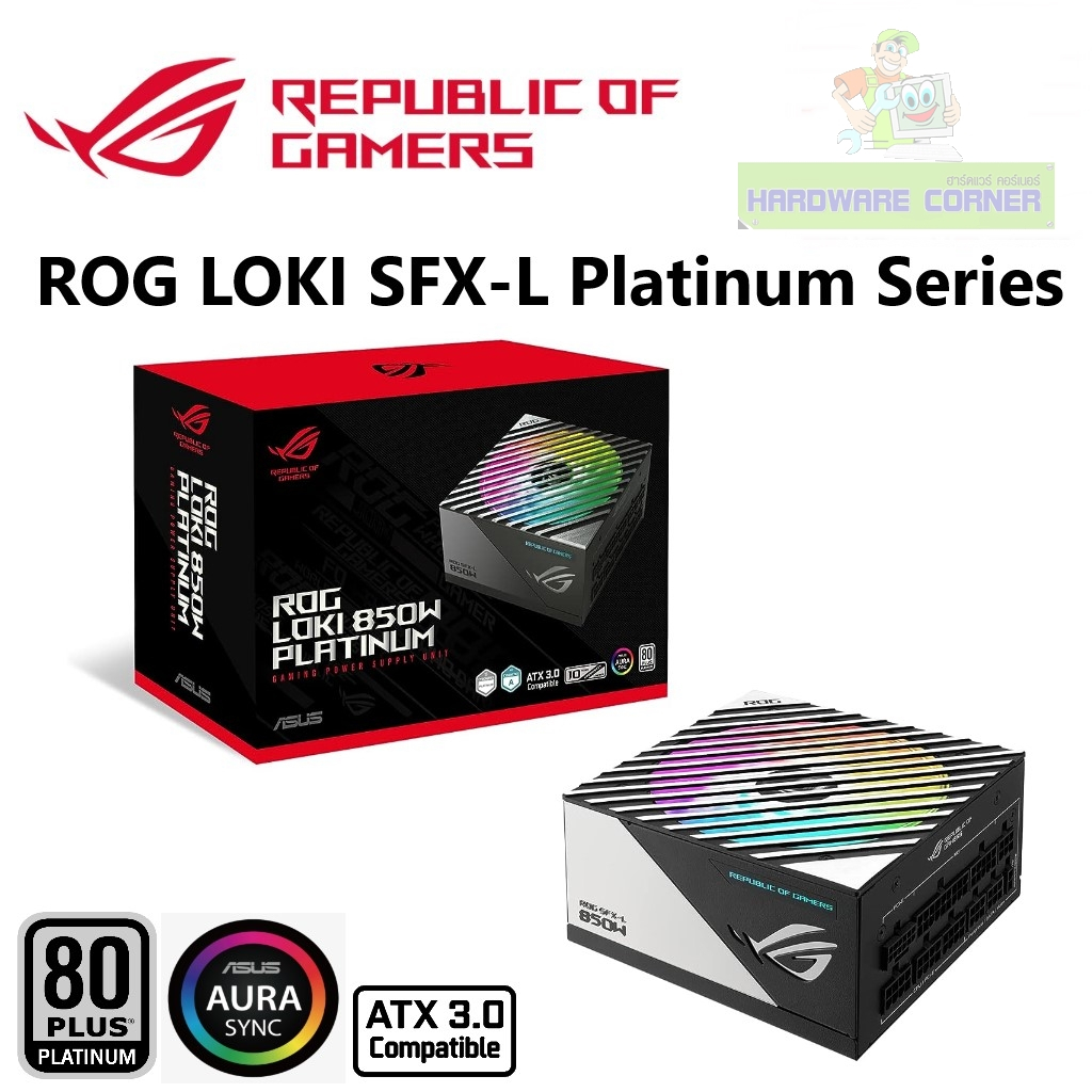 POWER SUPPLY (อุปกรณ์จ่ายไฟ) ASUS ROG LOKI SFX-L 750W 850W 1000W ...