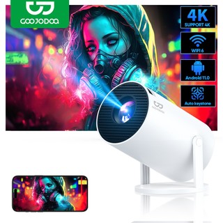 GOOJODOQ HY300 Pro/Pro+/Ultra projector di động Android 11, xoay 270°, Bluetooth 5.0
