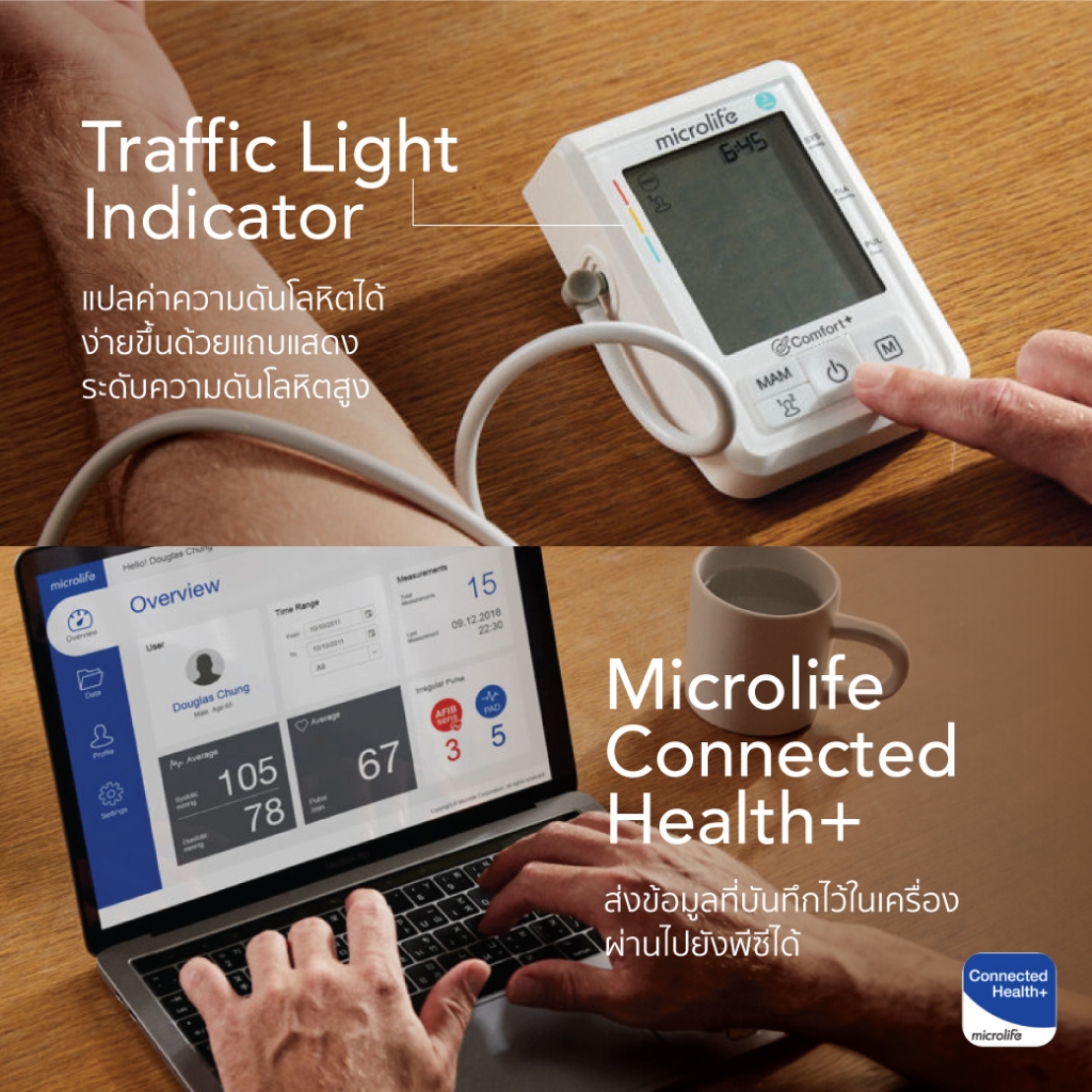 Microlife เครื่องวัดความดันโลหิต รุ่น B3 Comfort PC