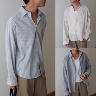 IBB MATTHEW LONG SLEEVE SHIRTS เสื้อเชิ้ตแขนยาวลายทาง