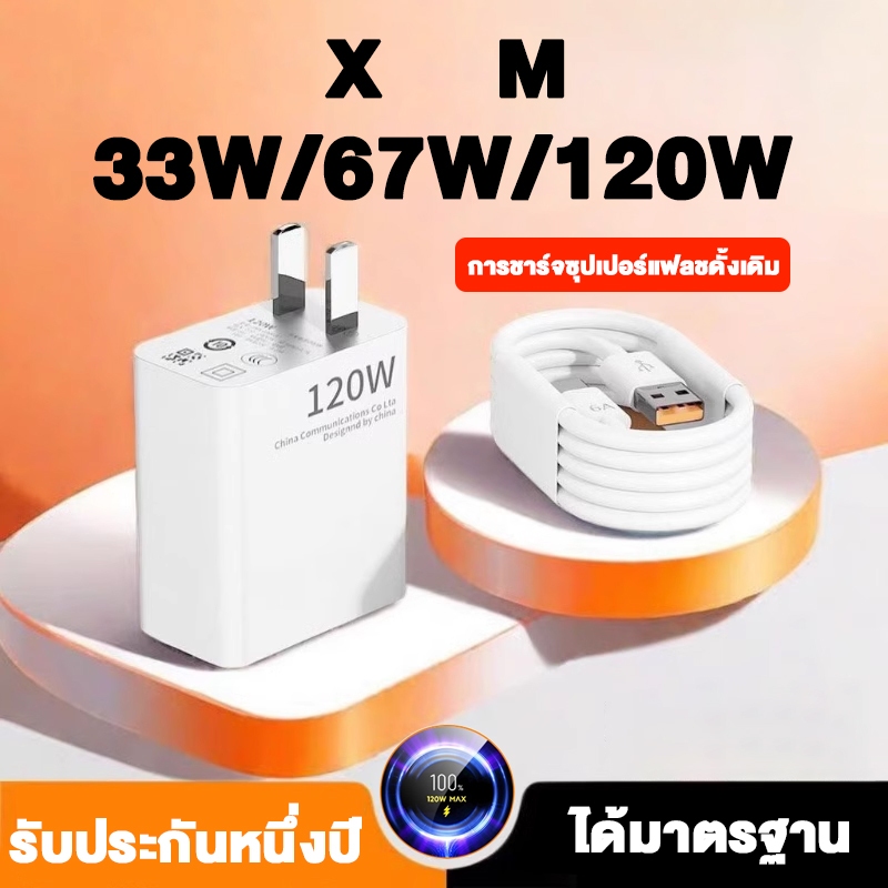 AP HOME Xm ชุดชาร์จ 33W/67W/120W⚡ที่ชาร์จเร็ว หัวชาร์จ 1M/1.5/2M 6A สาย ...