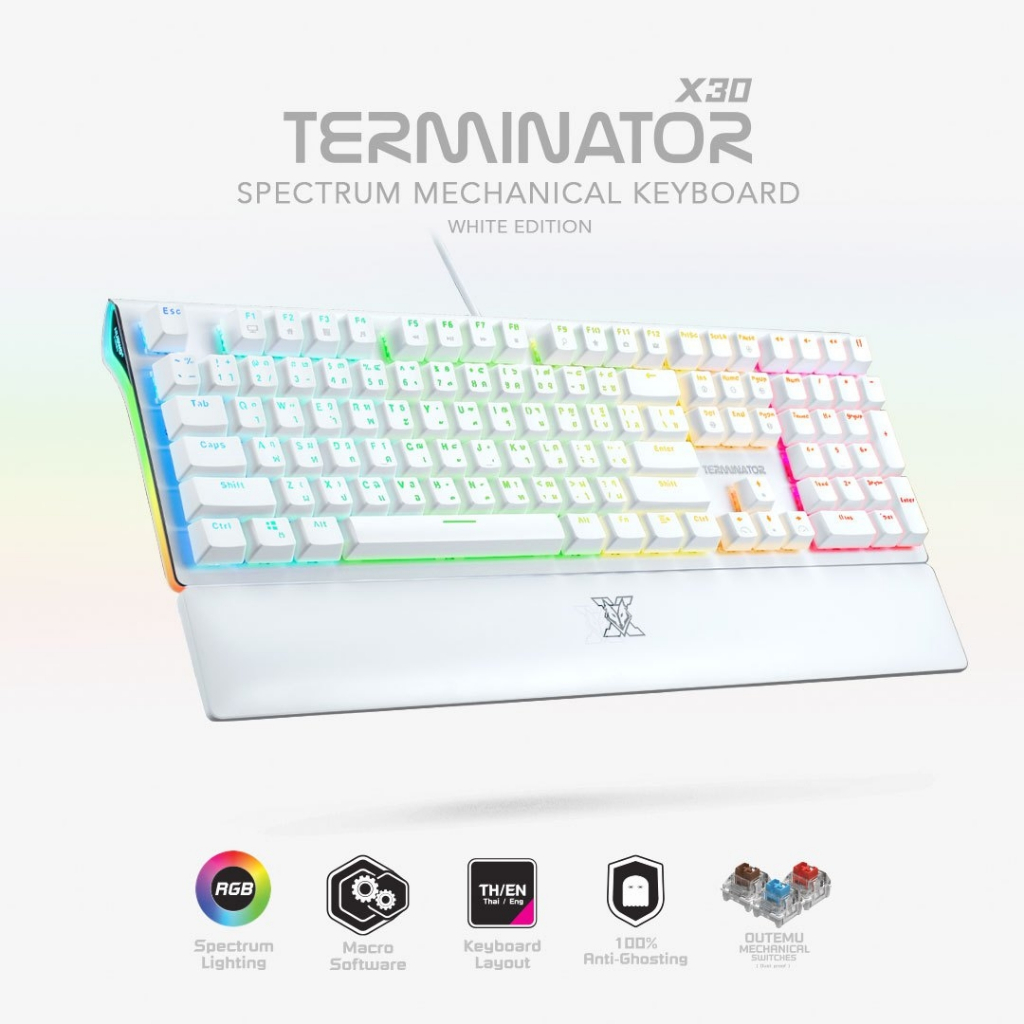 NUBWO X30 RED SWITCH TERMINATOR Full RGB Mechanical Keyboard RGB Macro ...