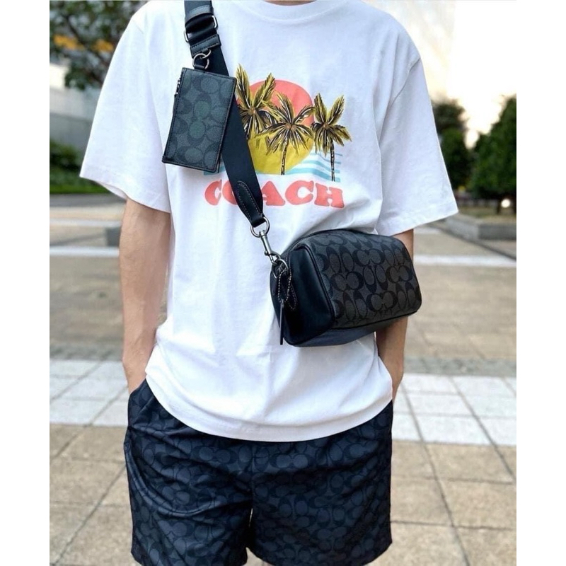 พร้อมส่ง 1 ใบค่ะ Axel Crossbody In Signature Canvas ขนาด 8 1/4