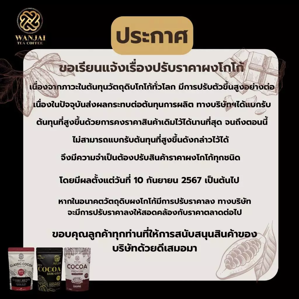 โกโก้พรีเมี่ยม โกโก้แท้(นำเข้าจากประเทศ กาน่า) ไม่มีส่วนผสมแป้งและน้ำตาล